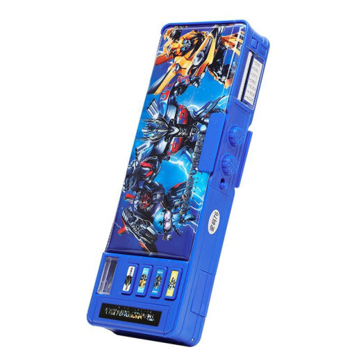 NUEVA PASSACIÓN DE BLOQUEO CAPACIONES A LAS CAPACIDAD BIVE MULTIFUNCIONAL Lápiz Optimus Prime Stationery Box Garn Double-Sharpening 9928 Optimus Prime No