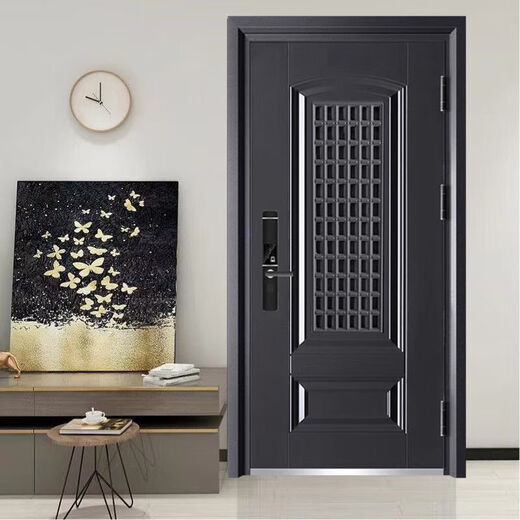 维诺亚甲级防盗门安全进户门透气家用带通风窗门中门智能锁门子母门 2050*960机械锁