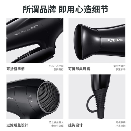 电吹风机家用大功率恒温负离子护发大风力发廊速干风筒FH6231 FH6276[1800W负离子护发 过热保
