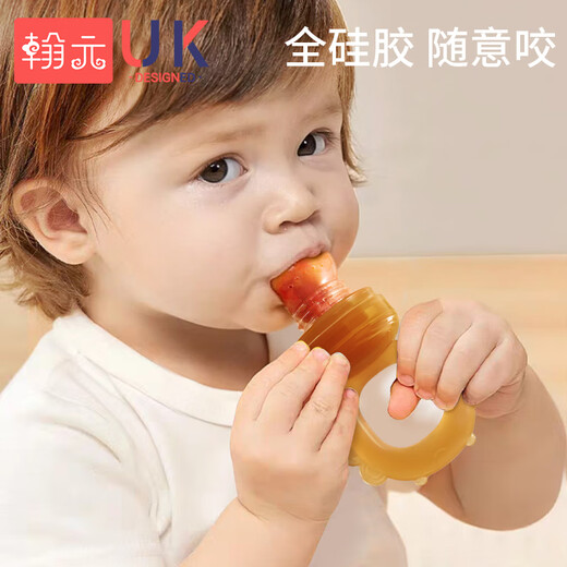 Hanyuan Fruit and Vegetable Bites Baby Fruits for babies 3-6 months and above, fruit-eating artifacts, oral soothing teether, L size (7 months+) 1 pack