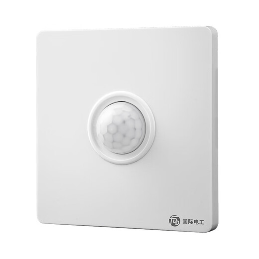 International Electrician (FDD) Type 86 Concealed Human Body Sensor Switch Intelligent Light Control Lamp Human Body Infrared Delay Human Body Sensor Delay Switch-White