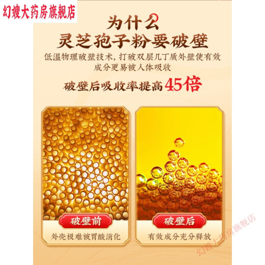 Blue Hat Breaking Wall Ganoderma Lucidum Spore Powder Capsules Yitai Brand Breaking Wall Ganoderma Lucidum Spore Powder Linzhi Robe Powder Red Ganoderma Lucidum Spore Oil Capsules [] Get 2 boxes of them to eat for 50 days (enhance immunity)
