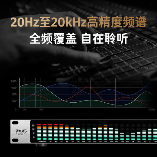 Melody MT3100 digital spectrum analyzer equalizer, professional 31-band EQ adjustment, intelligent noise reduction audio processor, audiophile-grade home stage performance KTV peripheral equipment, MT3100 flagship spectrum analyzer (including XLR male and bus)