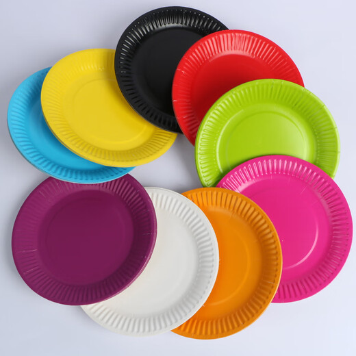 Kindergarten handmade special paper plate white disposable children's art diy painting colorful cake painting 9 inches / diameter 23cm (20 pieces)