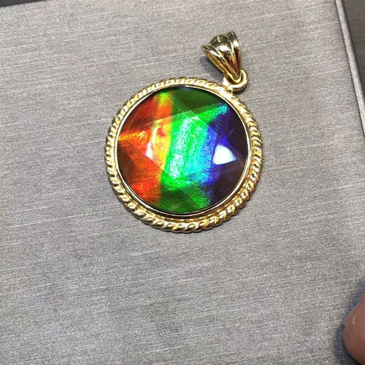 Ancient Canadian new other/other natural crystal/semi-precious stone necklace women's ammolite David satellite pendant