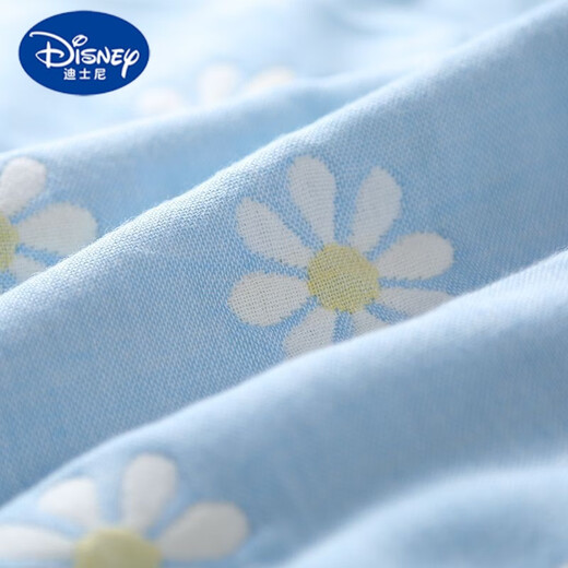 迪士尼（Disney）纱布隔尿垫纯棉可水洗婴儿六层防水透气防尿床四季尿布垫姨妈可洗 蓝色云朵 50*70厘米【2条】