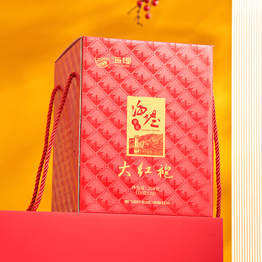 海堤（SEA DYKE） 海堤茶叶 乌龙茶大红袍老枞水仙茶叶礼盒装轻火300克 AT659大红袍/30袋