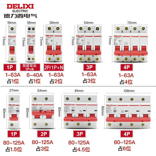 Delixi Electric air switch 32a overload protection circuit breaker micro DZ47S-63-1P-C32