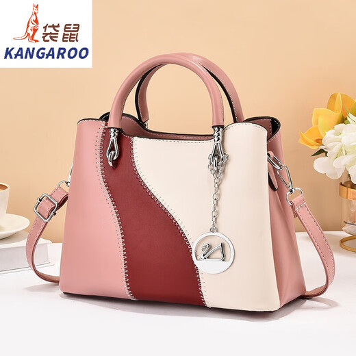 袋鼠（KANGAROO）网红ins感包包女2024新款潮手提包大容量百搭时尚单肩斜挎包 红色