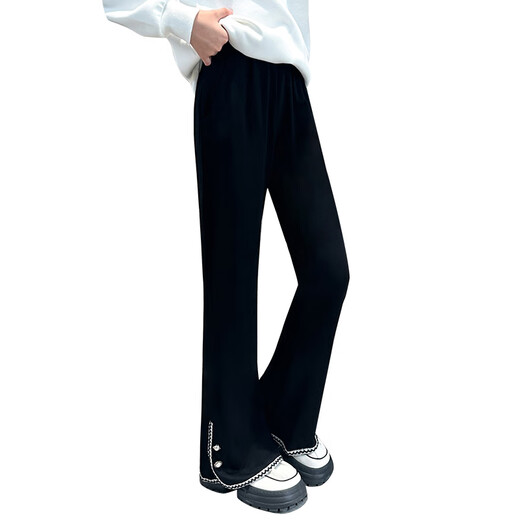 Yoyo One (Yoyo One) Girls 'Hosen Frühling und Herbst 2025 New Children's Flag-Bottom Hosen Schwarz Herbst Herbst Großer Kinder-Flaggen-Bottom-Hose Herbst 4882 Weiß + 18309 Schwarz [Set] 140cm (vorgeschlagen 55-65 Jin [Jin gleich 0,5 kg]))