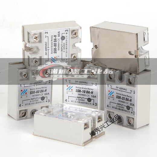 SSR单相固态继电器40DA24VDC直流控交流220VAC SSR-1 D4840 MGR-1 SSR40A 黑色