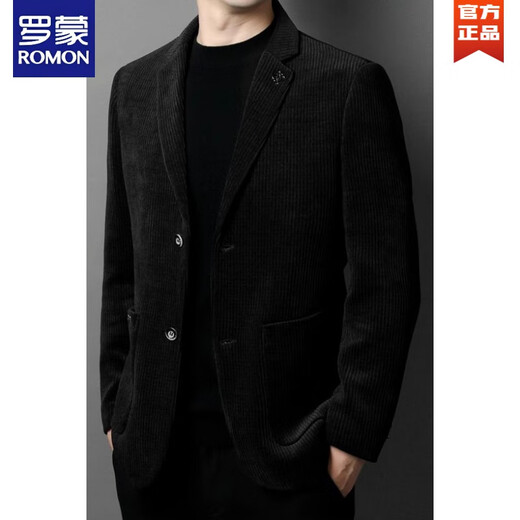 ROMON New Men's Jacket 2025 Autumn and Winter Thickened Corduroy Suit Men's Handsome Casual Suit Jacket Business Trend Yellow XL 130-150Jin Jin is equal to 0.5 kg