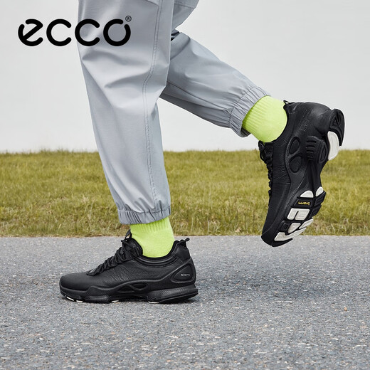 ECCO BIOM sports shoes for men, breathable low-top running shoes, outdoor cross-country shoes, Huang Jingyu's same style, Jianbu C 800424, black 80042401001 39