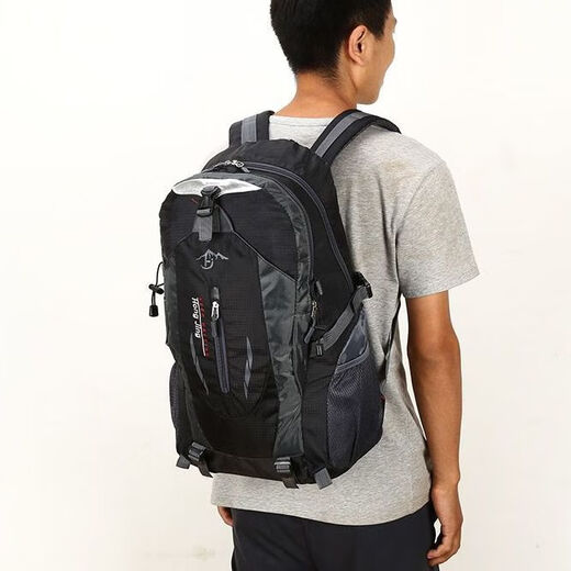 Nueva bolsa de montañismo al aire libre senderismo gran capacidad mochila hombres y mujeres bolsas de viaje mochila mochila escolar mochila impermeable negro
