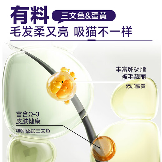 Baicui Gold Label Cat Food Full Price Double Cat Food Natural Food Salmon Egg Yolk Double Mix Adult Cats and Kittens Wholesale Cat Dry Food Egg Yolk Kitten Food 2kg*2 Beautiful and Bright Hair