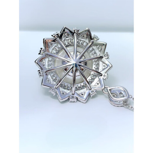 Menbin high-definition Australian white pearl necklace 925 sterling silver fashionable shell beads fashionable style for mother 16m large pearl necklace chain length about 40+5 cm