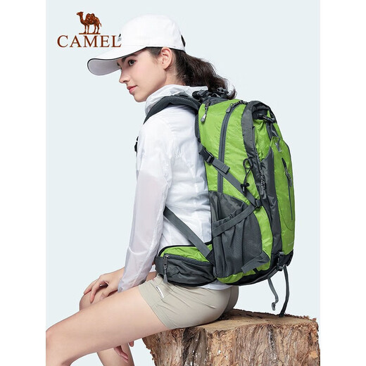 骆驼（CAMEL）登山包户外男女运动双肩包防水旅游徒步爬山旅行包2S04001A卡其色