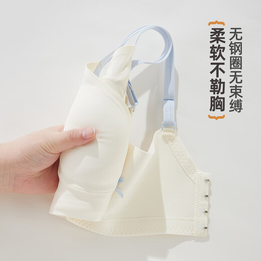 雅黛俪（ALDOLA）内衣女提拉小胸聚拢显大2025春夏新款收副乳防下垂调整型文胸罩 奶白 75A