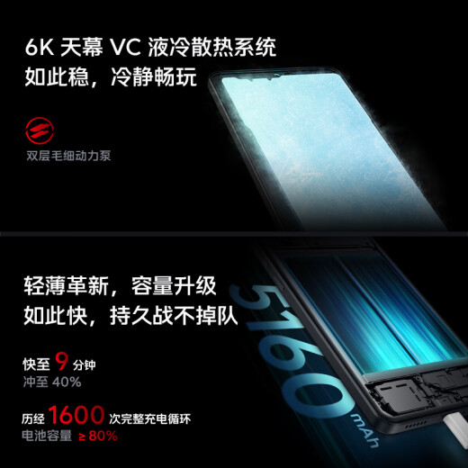 vivoiQOONeo912GB+256GB Nautical Blue second generation Snapdragon 8 flagship core self-developed e-sports chip Q1IMX920 Sony outsole main camera 5G e-sports mobile phone