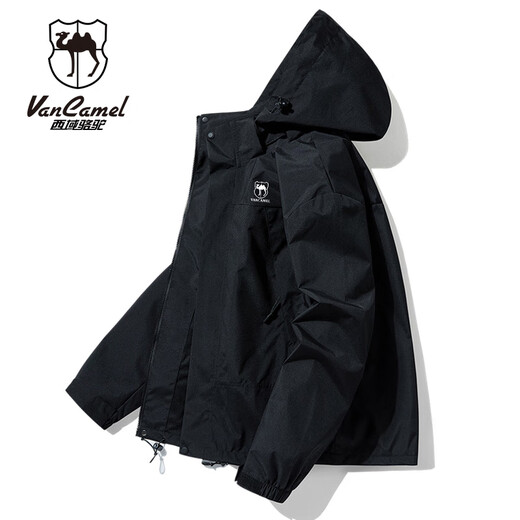 Western Camel (VANCAMEL) Jacket Men's Casual Sports Outdoor Jacket American Street Men's and Women's Top Jacket Black M