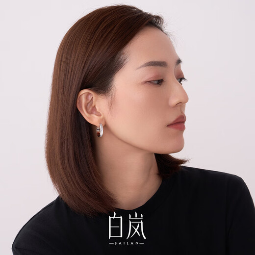 Bai Lan White Bell Earrings Women's 925 Silver Women's Earrings High-end Light Luxurious Temperament High-end Earrings Birthday Gift for Wife