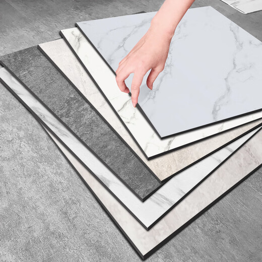 
Yangyang Home Floor Leather Bedroom Waterproof Floor Sticker Self-adhesive Kitchen Old Ceramic Tiles Floor Living Room Renovation Special Floor Sticker S6172P Asian White Stone - Extra Thick 1.8MM Wear-resistant and non-slip 60CM*60CM-5 pieces