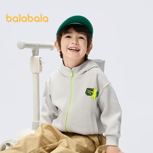BALABALA Kinderbekleidung Jacke für Kinder Top 2025 Spring Kapuze Waffel Modetrend 209125105102