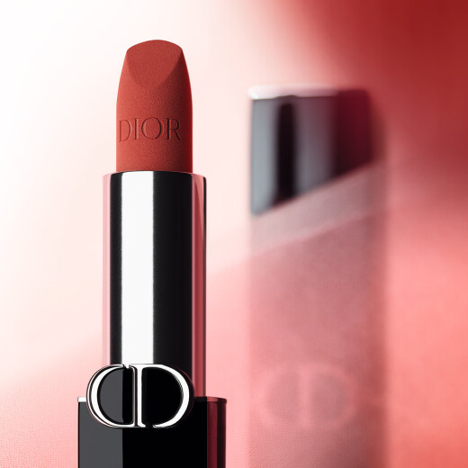 
[Quality new product] Dior DIOR bright blue and gold lipstick brand new velvet mist 756 yuxia red lipstick New Year gift birthday gift for women