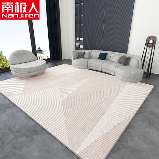 Antarctic Belgian velvet living room carpet coffee table blanket modern simple light luxury Nordic household floor mats dirt-resistant and easy to take care of CH-C359-Belgian velvet cotton bottom thickened 140*200CM spot new upgraded three-proof fabric