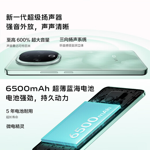 VivoY300 12GB+256GB Star Diamond Black New Generation Super Speaker 6500mAh Ultra-Thin Blue Ocean Battery Camera AI Phone Exclusive for Enterprise Customers