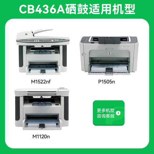 才进适用惠普CB436A硒鼓M1522nf打印机墨盒HP36a Lasejet P1505 P1505N M1120N M1522N佳能LBP3250硒鼓CRG313