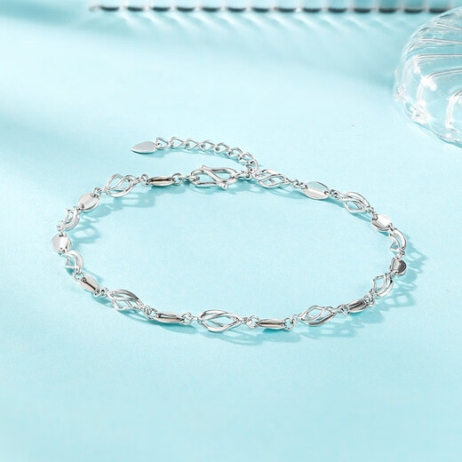 Liuguifu Jewelry PT950 platinum bracelet glitter chain platinum fashion bracelet for women PT0400042 3.2g