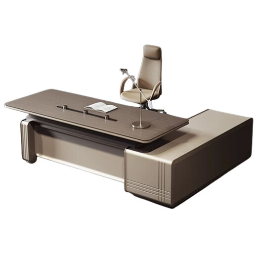 Kong Qiu Mingge electric lift office desk and chair combination boss desk president chairman general manager supervisor metal paint executive desk 2.7 meters lift boss desk