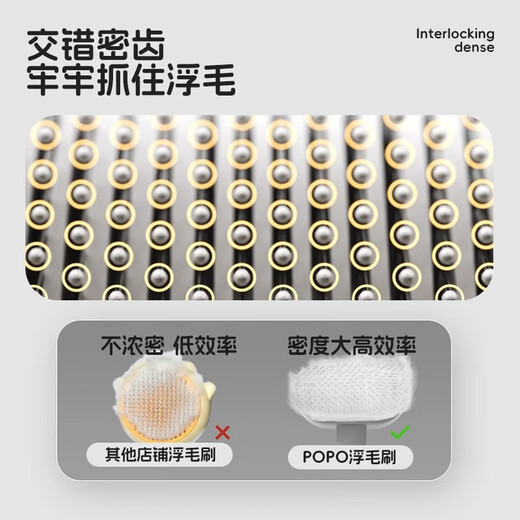 POPOCOLA Dog Needle Comb, Teddy Bichon Special Comb, Pet Cat and Dog Hair Comb, Fluffy and Remover Artifact, Air Cushion Comb, Cleansing Style + Pet Wipes