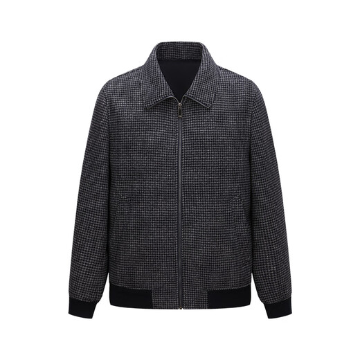 Giovanni Valentino Pure Sheep Wolle Kleidung Herren Revershundtooth Jacke Herbst und Winter Herrenkleidung warmes Marine 3x