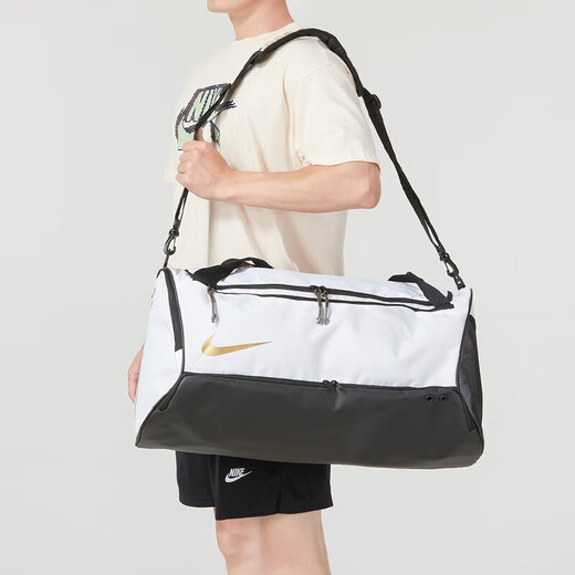 Nike (NIKE) luggage bag men's bag women's bag autumn new student sports fitness bag large capacity outdoor shoulder crossbody bag DX9789-100 air cushion strap MISC