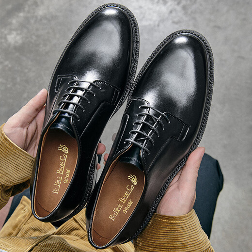 Tired children UK01 British last German Wanhame calf leather Italian V sole Commuter wedding shoes glossy derby shoes German red brown calf F1349+ English bean sole E last 41