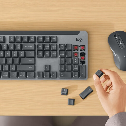 Logitech K865 Беспроводная механическая клавиатура Bluetooth клавиатура 104-ключ полноразмерная клавишная клавиатура Красная оси играет клавиатура (K845 модель модели) ежедневная бизнес-клавиатура K865 Black и белый клавиш
