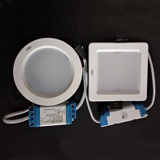 照明LED筒灯方圆形NLED91925 9193 9194 9195 9196 9198R NLED919 NLED9198 24W圆形5700K正白光