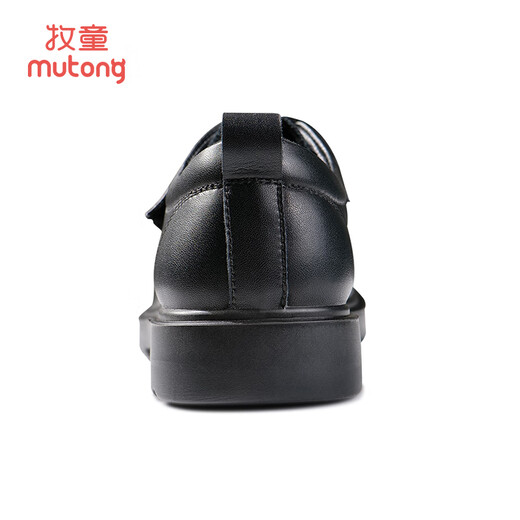 Chaussures en cuir noir de Berger Boy Spring and Automne Chaussures Boy's Campus Performance Chaussures en cuir décontractées et polyvalentes Little Gentleman's Etiquette Chaussures Gentleman's Black 34