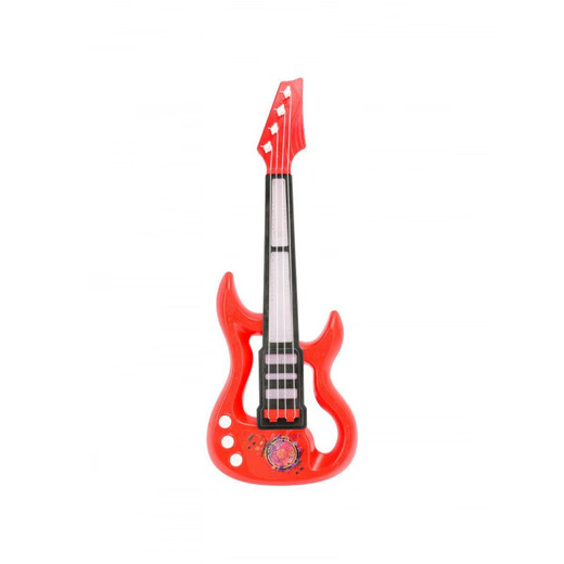 Juguetes de guitarra eléctricos personalizados 4 cuerdas ukulele music iluminación simulación de simulación de día de día de niños regalos 4 cuerdas de iluminación música guitarra 1834b rojo inglés