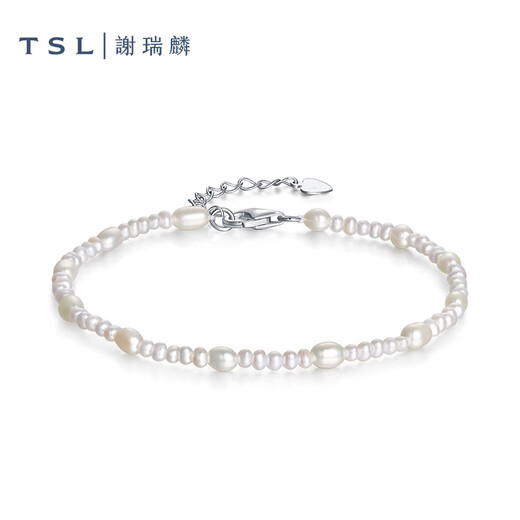 谢瑞麟（TSL）520礼物珍珠手链女款时尚925银扣手饰生日礼物BE685-BE686礼物 BE686-蛋型珍珠