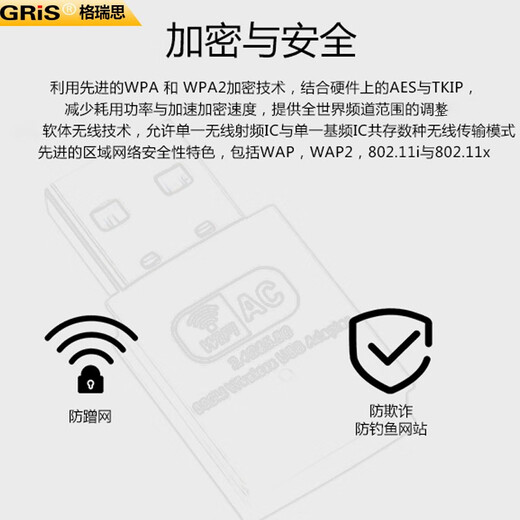 GRIS Win11 driver-free dual-band USB wireless network card realtek Realtek RTL8811CUS TV set-top box notebook 8811AU computer wifi receiver desktop 8811CU mini WIN7 driver-free 4506