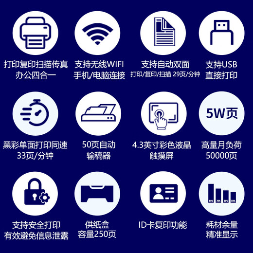 HP惠普（HP）4301DW/479FDW彩色激光打印机A4全自动双面办公手机无线 HP 4301FDW多功能高性能打印 4301FDW标配四合一 【全自动双面+远程安装】