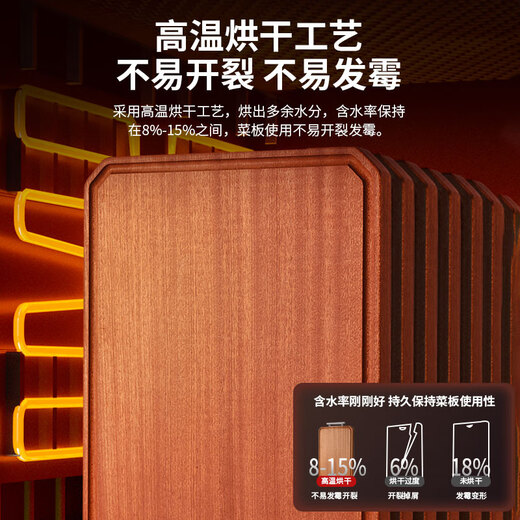 Kangbach chopping board ebony chopping board whole wood chopping board double-sided thickening for cutting fruit, meat and bones 48*30cm