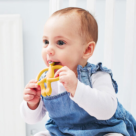 A British match monkey tooth gum tailless soothing gum molar stick baby oral period 0-3-4 months+-6-12 months tailless pink