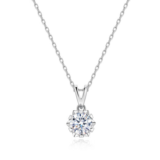Moissan Diamond 999 Sterling Silver Necklace Women's Clavicle Summer 2024 New Pendant Birthday Gift for Girlfriend 925 Platinum

