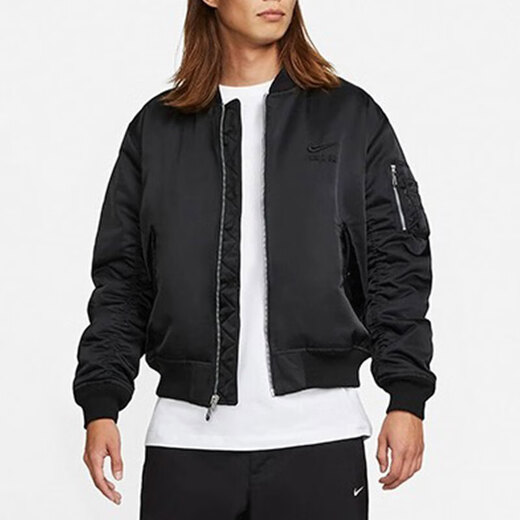 Chaqueta de algodón de algodón Nike Invierno Invierno Cálido de algodón casual de algodón Collar a prueba de viento Jacket de béisbol Fitness Sportswear DV9892-010 m