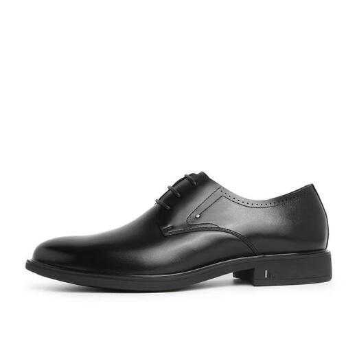 Belle men's shoes, business formal leather shoes, Chinese Valentine's Day gift, heightened soft-soled leather shoes 10503AM0, black-classic version 42