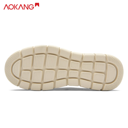 Aokang Herrenschuhe Leinwandschuhe vielseitige Schuhe Männer Mesh lässige Schuhe Männer Sand Farbe 40